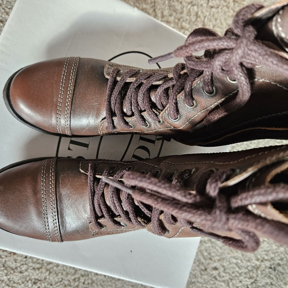 Steve Madden combat leather boots 7M - Picture 3 of 8